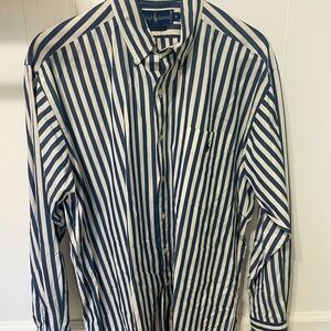 Ralph Lauren Top Men’s Medium loose fit Navy Stripe